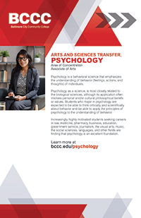 Arts & Sciences Transfer, AA, Psychology Area of Concentration