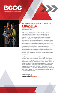 Arts and Science Transfer, AA, Theatre Area of Concentration